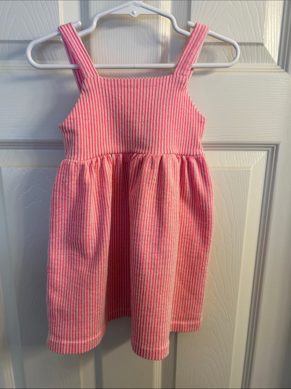 ZARA pink striped dress w/bow